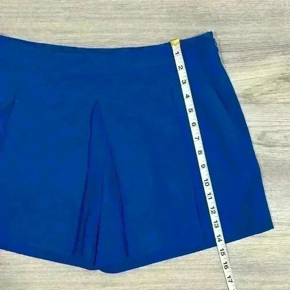 The Limited Dressy Side Zip Stretch Skort Shorts Bright Royal Blue Size 6 - Picture 6 of 8
